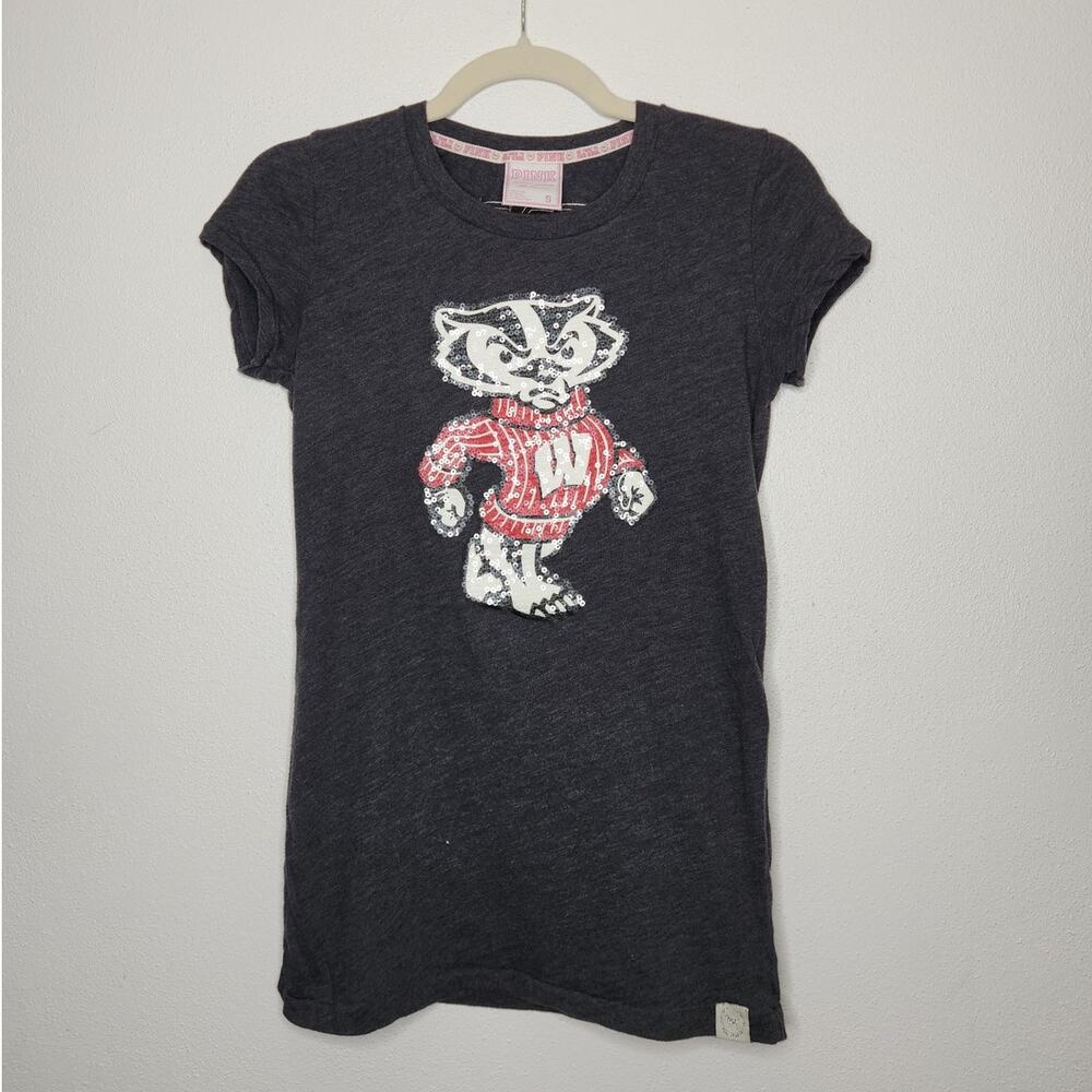 Vintage y2k Wisconsin Badgers Sequence McBling UW Madison Pink Victorias Secret
